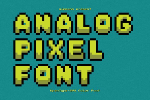 Analog Pixel Font for Vintage-Inspired Craft Projects