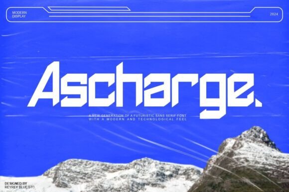 Ascharge: A Futuristic Display Font for Modern Design