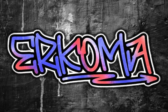 Erkoma Bold Monoline Graffiti Font for Eye-Catching Campaigns