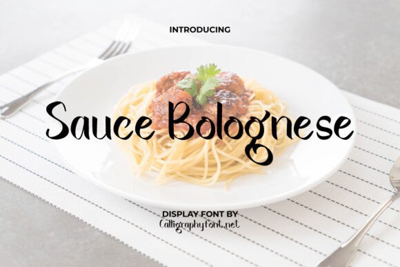 Sauce Bolognese Font Elevates Digital Branding